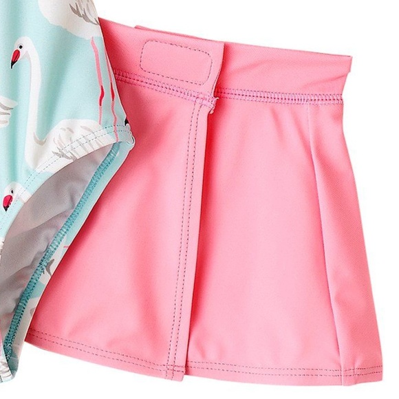 Carter's Girl's Flamingo Swimsuit with Skirt - Picture 3 of 3